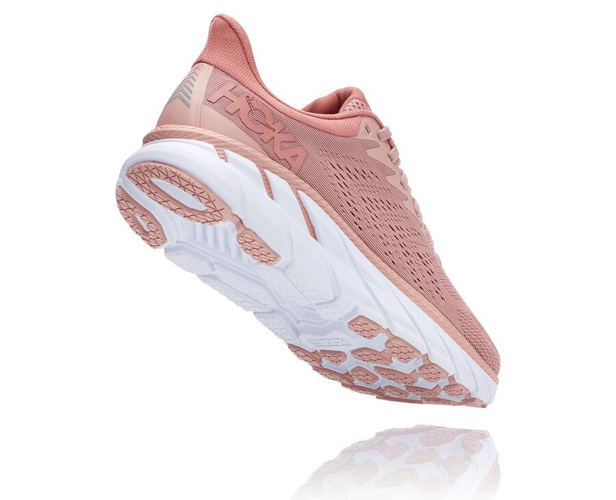 Hoka One One Running Shoes Womens Pink - Clifton 7 - 41085ATIS